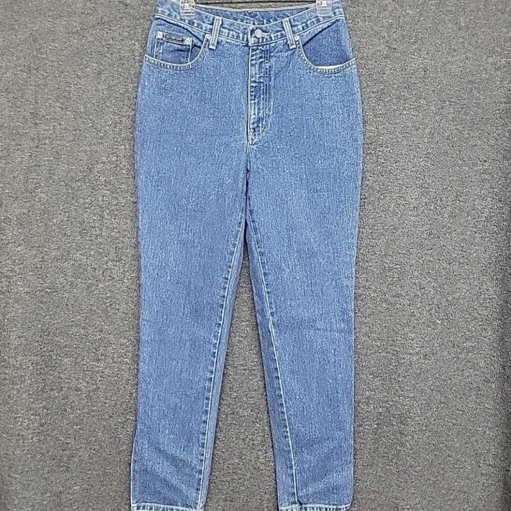 NY Jeans Women's Blue Tapered New York & Company Jeans Size 28 x 30 100% Cotton